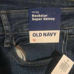 Old Navy Blue Rockstar Super Skinny Jeans
